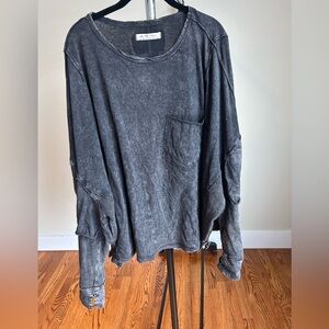GREAT CONDITION - We The Free Charcoal Long Sleeve Top
